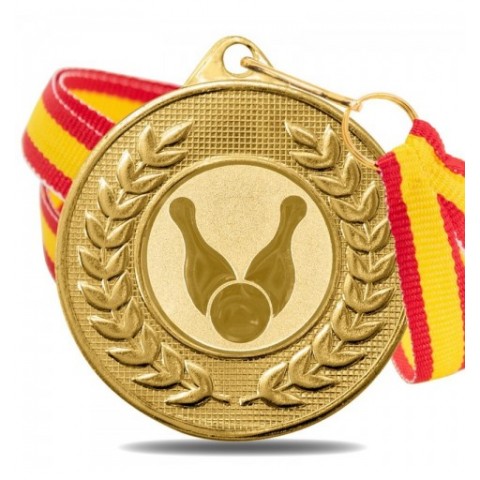 Medalla Bolos 5878 Oro Ø50 mm