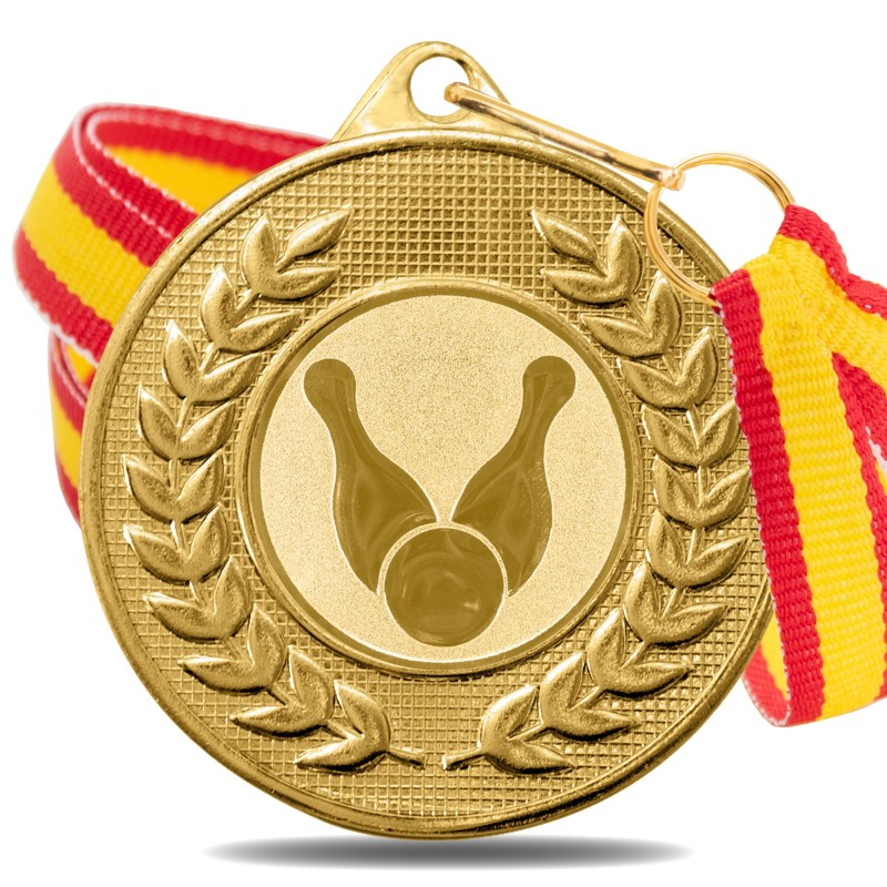 Medalla Bolos 5878 Oro Ø50 mm