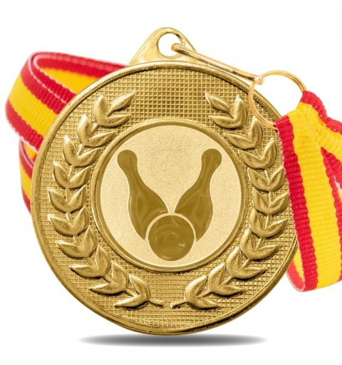 Medalla Bolos 5878 Oro Ø50 mm