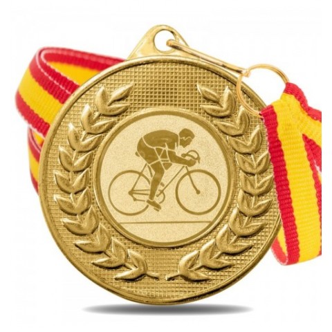 Medalla Ciclismo 5878 Oro Ø50mm