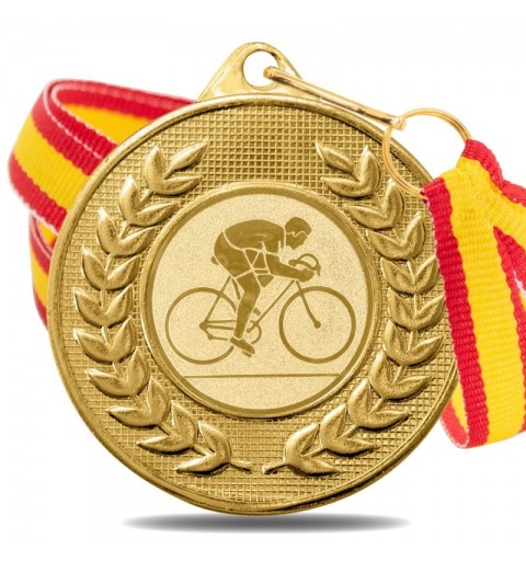 Medalla Ciclismo 5878 Oro Ø50mm