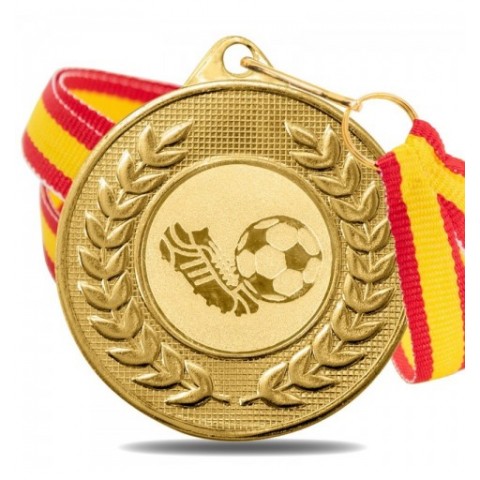 Medalla Fútbol Bota 5878 Oro Ø50mm