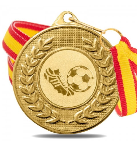 Medalla Fútbol Bota 5878 Oro Ø50mm
