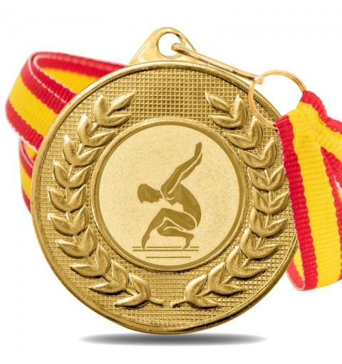 Medalla Gimnasia 5878 Oro Ø50mm