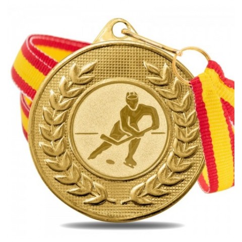 Medalla Hockey Hielo 5878 Oro Ø50mm