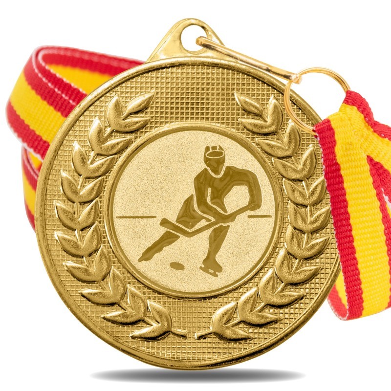 Medalla Hockey Hielo 5878 Oro Ø50mm