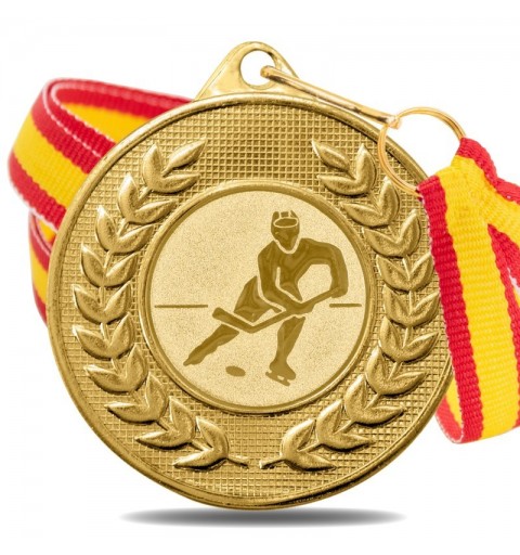 Medalla Hockey Hielo 5878 Oro Ø50mm