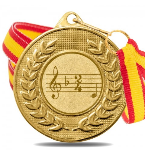 Medalla Música 5878 Oro Ø50mm