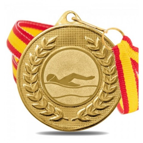 Medalla Natación 5878 Oro Ø50mm