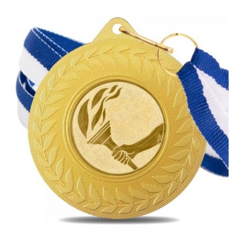 Medalla Alegórica Antorcha 5980 Oro Ø50mm