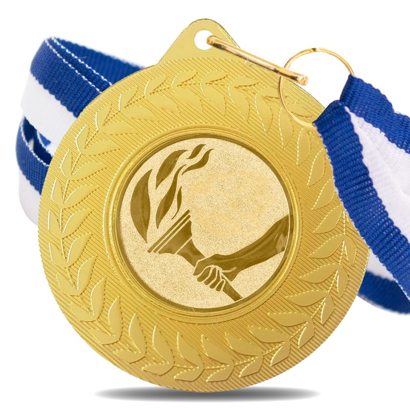 Medalla Alegórica Antorcha 5980 Oro Ø50mm