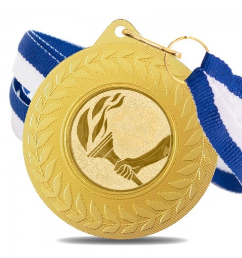 Medalla Alegórica Antorcha 5980 Oro Ø50mm