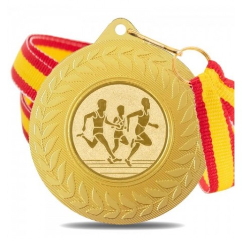 Medalla Atletismo Deportivo 5980 Oro Ø50mm
