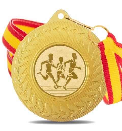 Medalla Atletismo Deportivo 5980 Oro Ø50mm