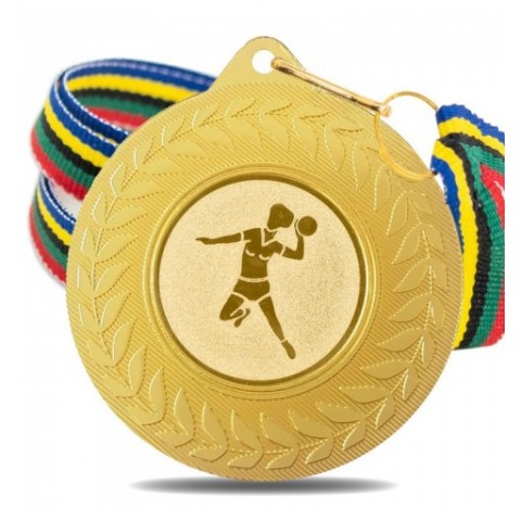 Medalla Balonmano Femenino 5980 Oro Ø50mm