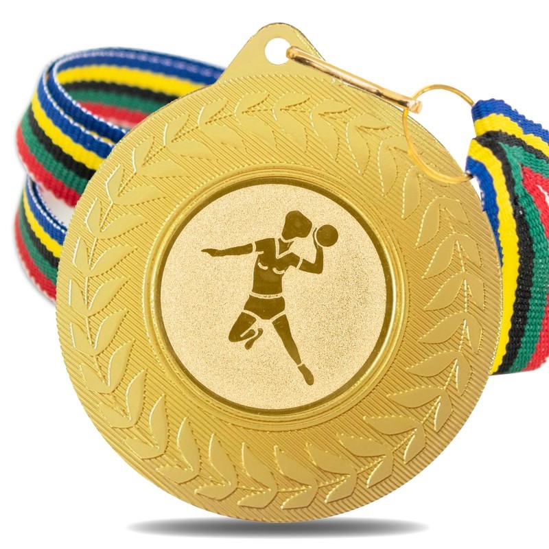 Medalla Balonmano Femenino 5980 Oro Ø50mm