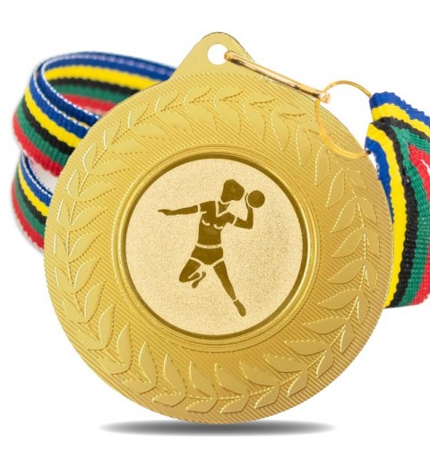 Medalla Balonmano Femenino 5980 Oro Ø50mm