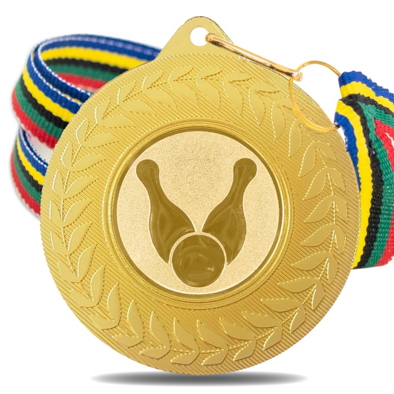 Medalla Bolos 5980 Oro Ø50mm