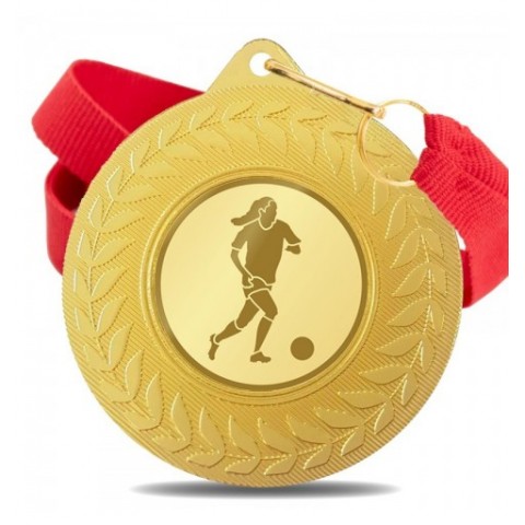Medalla Fútbol Femenino 5980 Oro Ø50mm