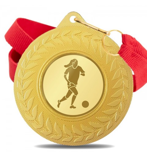 Medalla Fútbol Femenino 5980 Oro Ø50mm