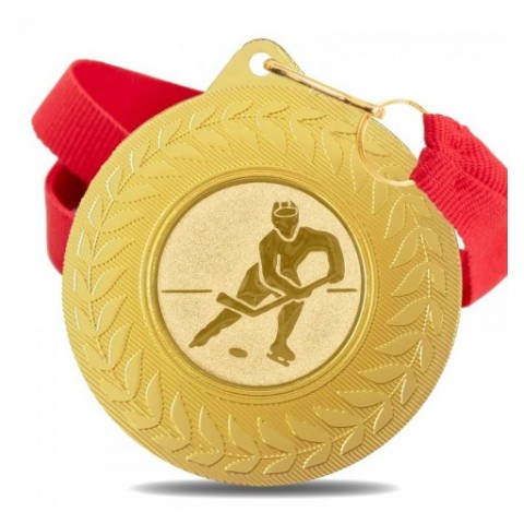 Medalla Hockey Hielo 5980 Oro Ø50mm