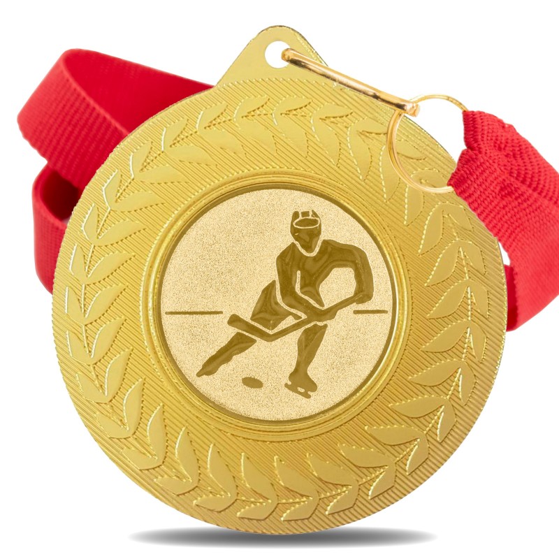 Medalla Hockey Hielo 5980 Oro Ø50mm
