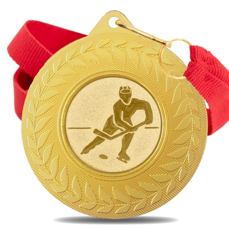 Medalla Hockey Hielo 5980 Oro Ø50mm