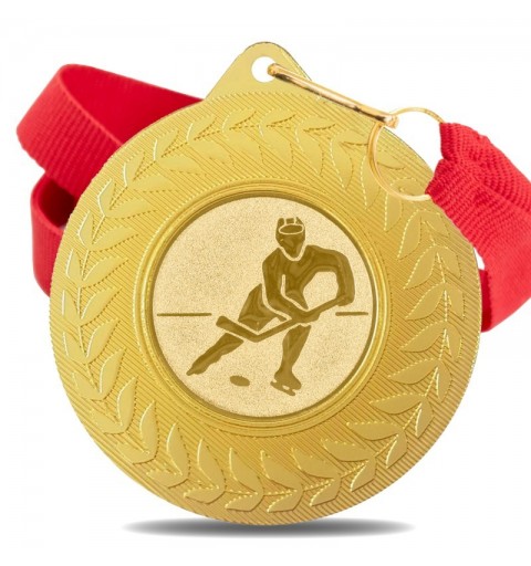 Medalla Hockey Hielo 5980 Oro Ø50mm