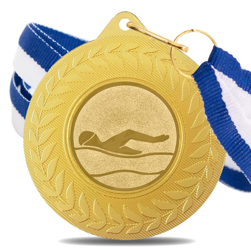 Medalla Natación 5980 Oro Ø50mm