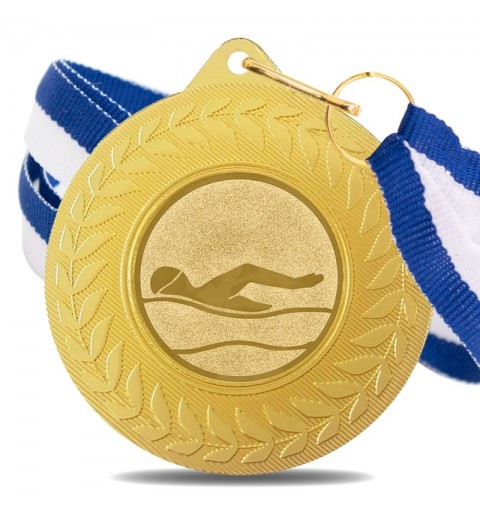 Medalla Natación 5980 Oro Ø50mm