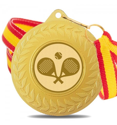 Medalla Pádel 5980 Oro Ø50mm