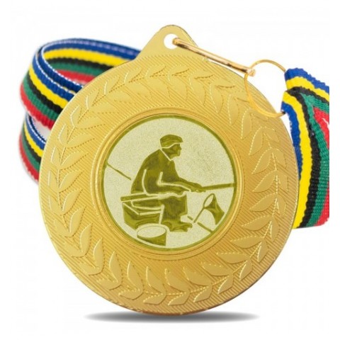 Medalla Pesca 5980 Oro Ø50mm