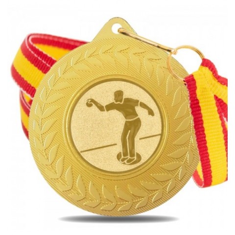 Medalla Petanca 5980 Oro Ø50mm