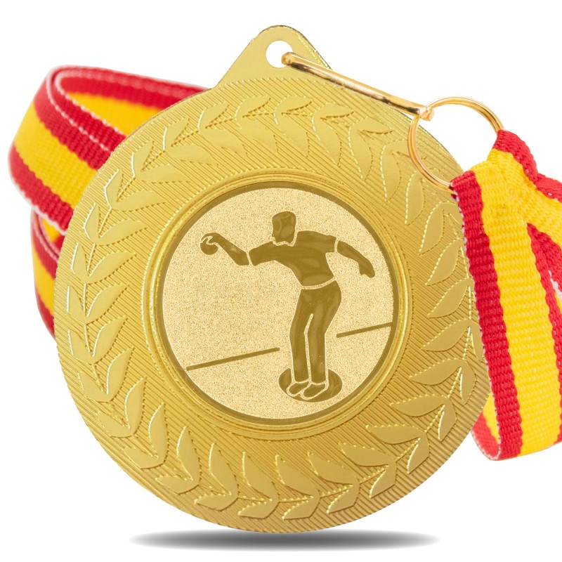 Medalla Petanca 5980 Oro Ø50mm