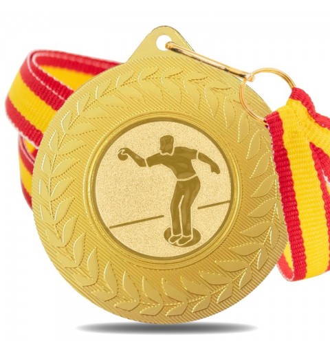 Medalla Petanca 5980 Oro Ø50mm