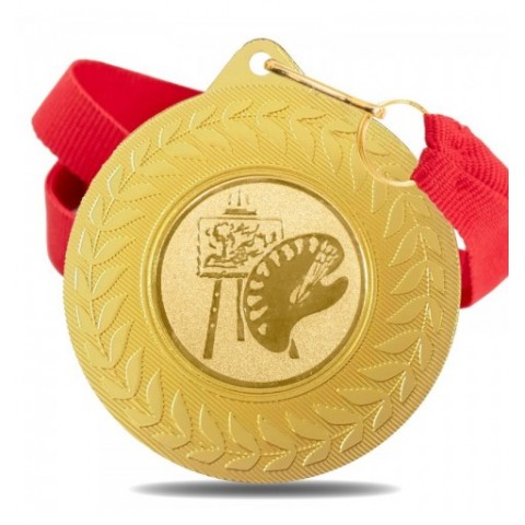 Medalla Pintura 5980 Oro Ø50mm