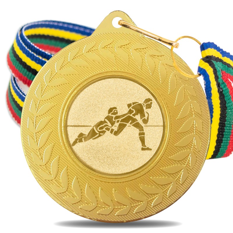 Medalla Rugby 5980 Oro Ø50mm