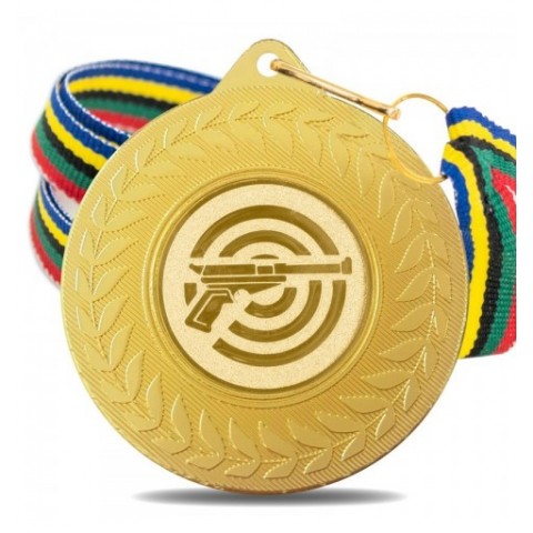 Medalla Tiro Pistola 5980 Oro Ø50mm