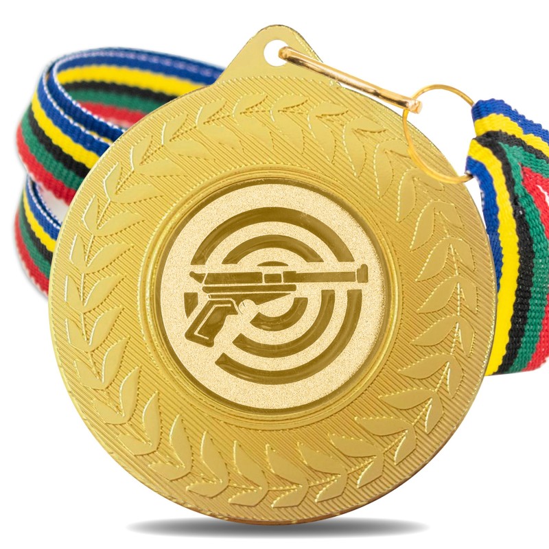 Medalla Tiro Pistola 5980 Oro Ø50mm