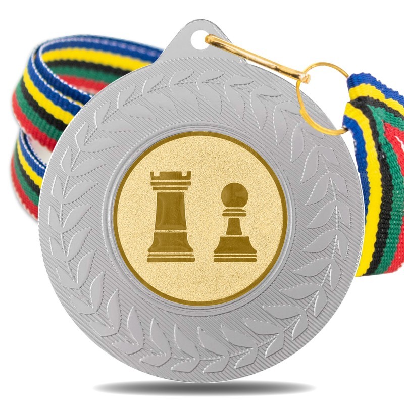 Medalla Ajedrez 5980 Plata Ø50mm