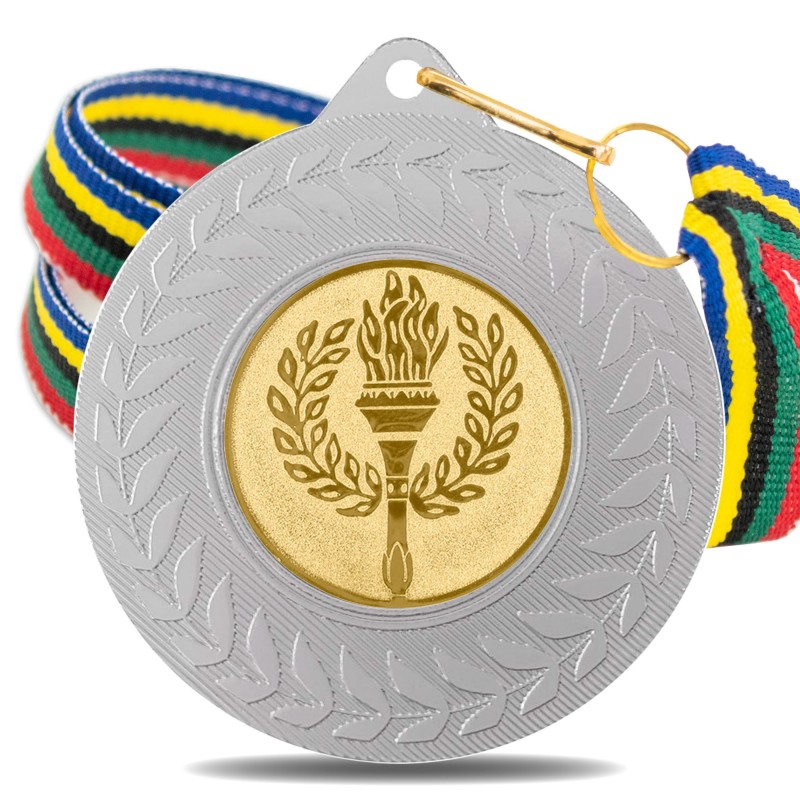 Medalla Laurel 5980 Plata Ø50mm