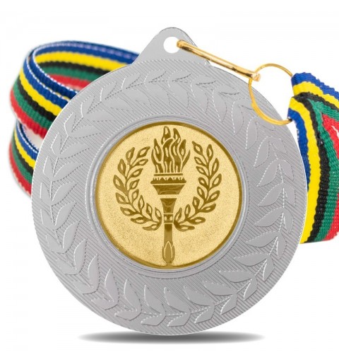 Medalla Laurel 5980 Plata Ø50mm