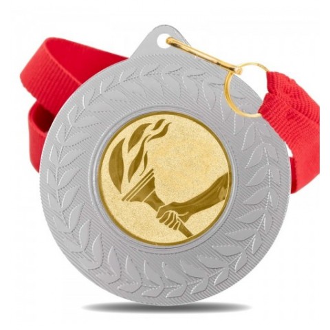 Medalla Alegórica Antorcha 5980 Plata Ø50mm