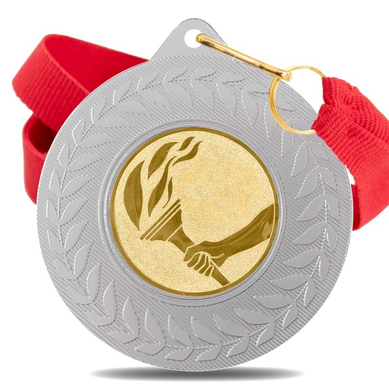 Medalla Alegórica Antorcha 5980 Plata Ø50mm