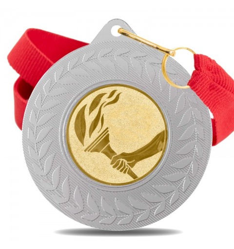 Medalla Alegórica Antorcha 5980 Plata Ø50mm