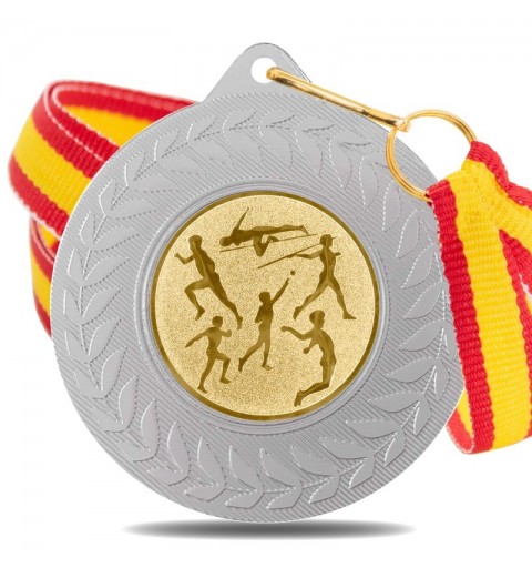 Medalla Atletismo 5980 Plata Ø50mm