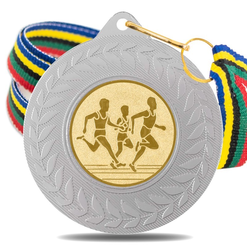 Medalla Atletismo Deportivo 5980 Plata Ø50mm