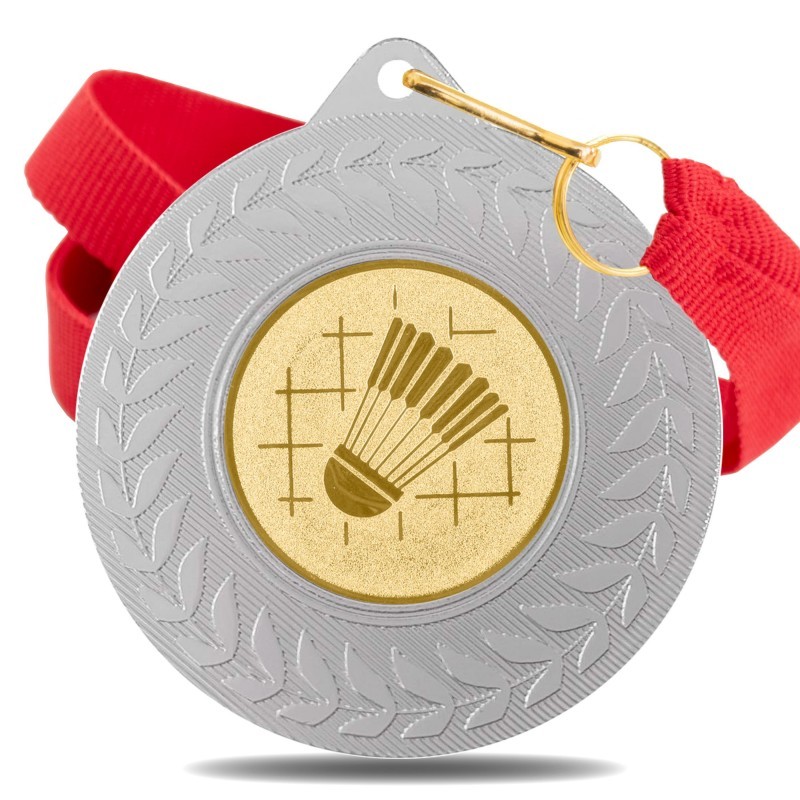 Medalla Badminton 5980 Plata Ø50mm
