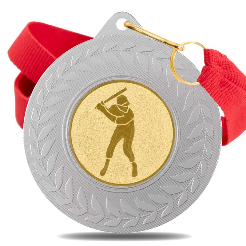 Medalla Béisbol 5980 Plata Ø50mm