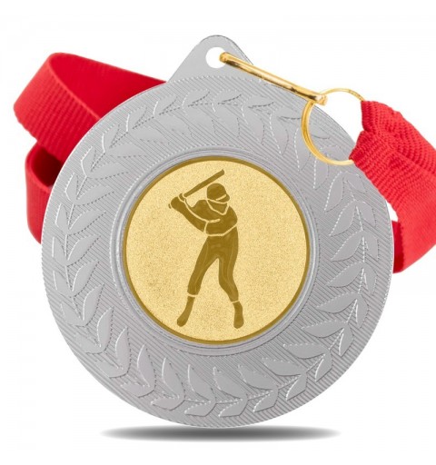 Medalla Béisbol 5980 Plata Ø50mm
